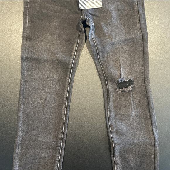 NWT Free People x Sandrine Rose Distressed Jeans, Black, Women's Size 24 - Picture 7 of 8